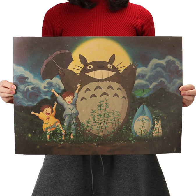 Poster giấy kraft Totoro 02