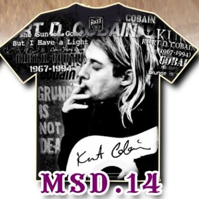 Áo Rock: áo phông Kurt Cobain - Nirvana ROX MSD14 in tràn