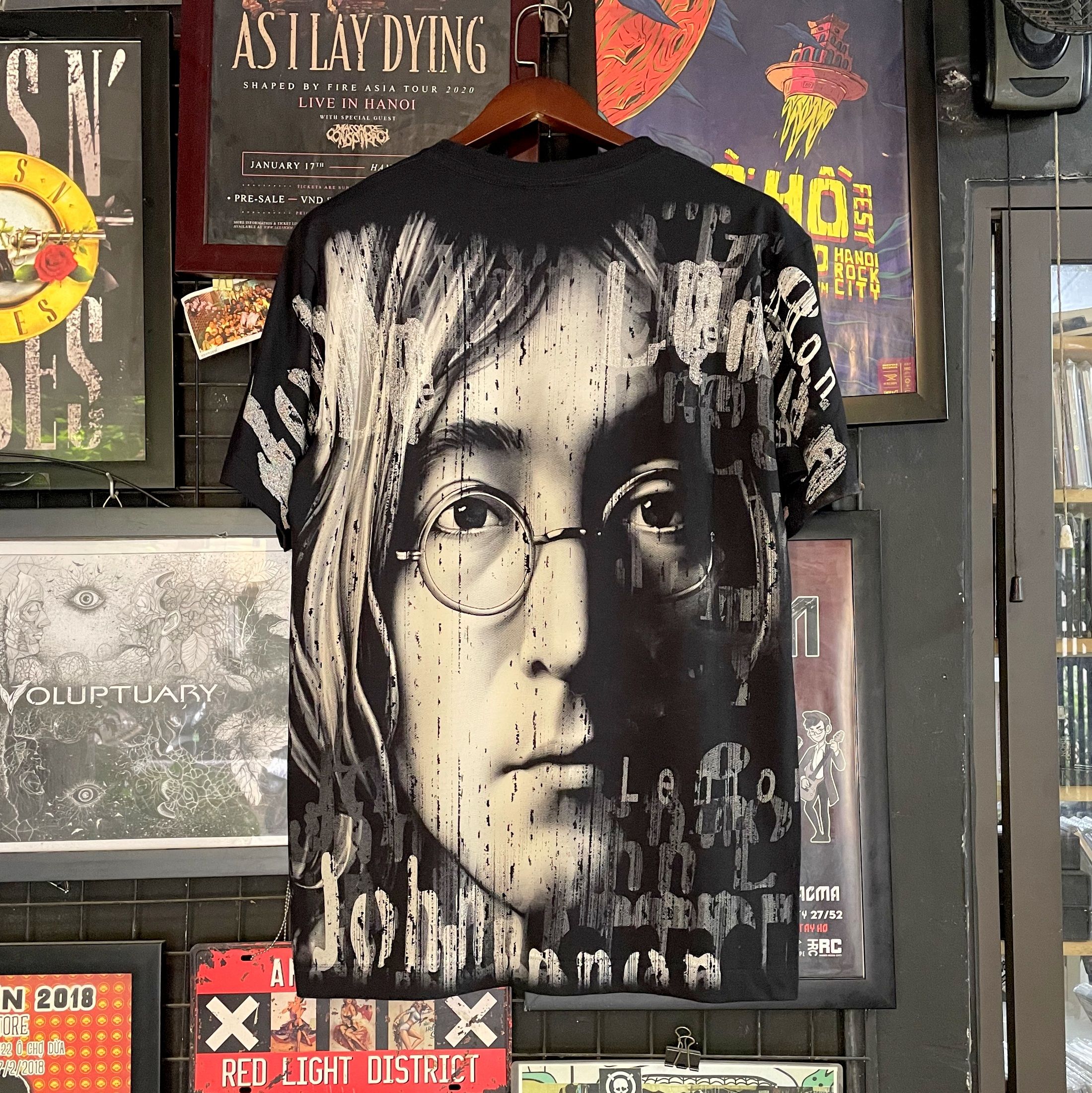 Áo Rock: áo phông John Lennon ROX D-08 in tràn