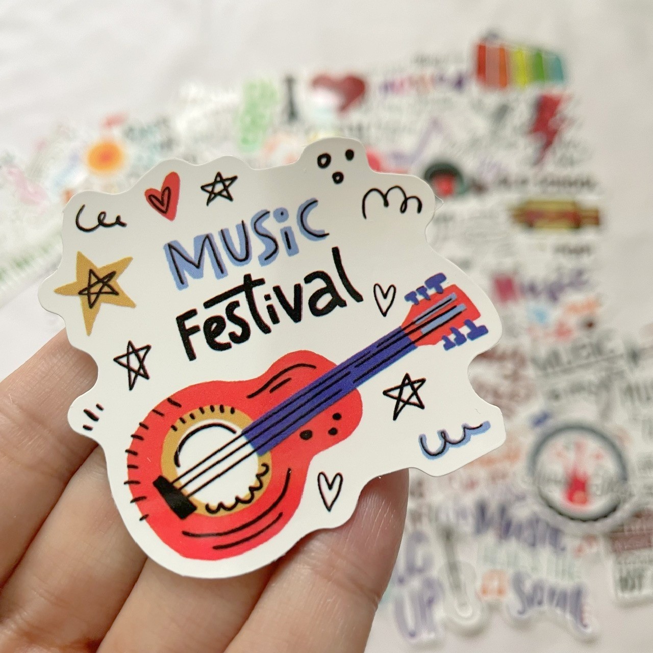 Sticker Love Music - combo 50 chiếc khác nhau - Sticker 05