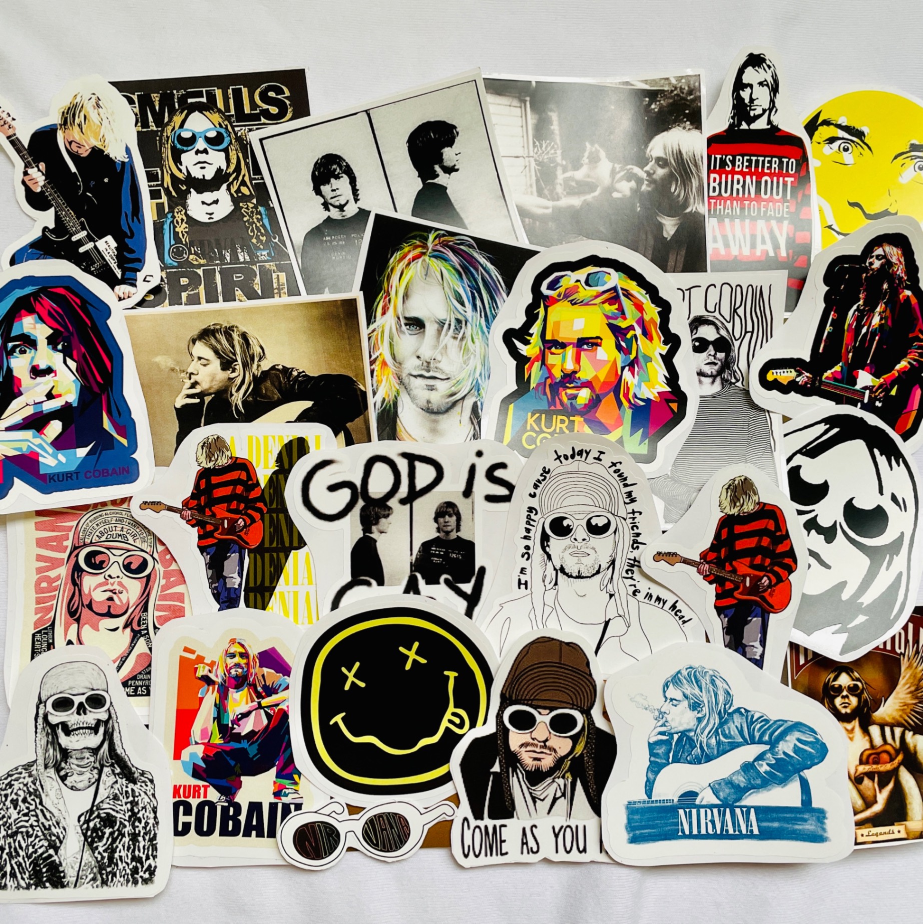 Sticker Kurt Cobain 01 - combo 25 chiếc khác nhau - Sticker 23