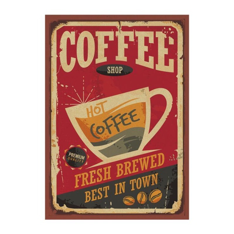 Poster giấy kraft Coffee 01