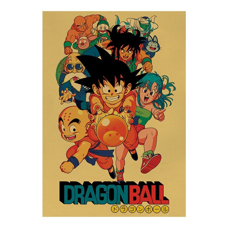 Poster giấy kraft Dragon ball 03