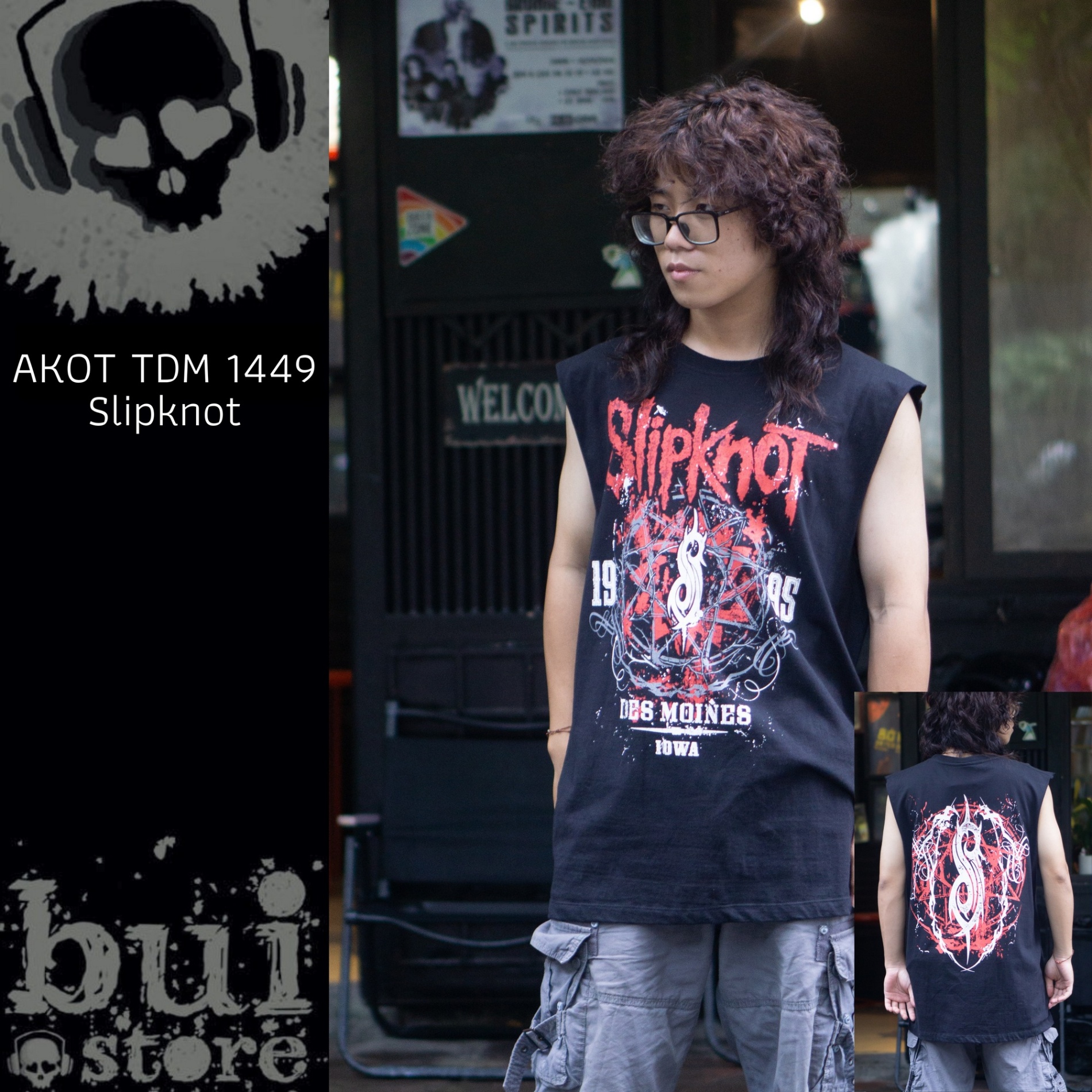 Áo Rock: áo không tay Slipknot TDM 1449 - Đen - L