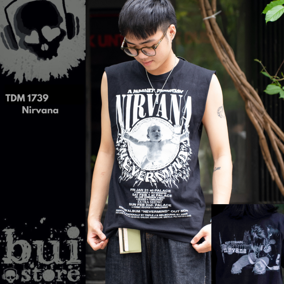 Áo Rock: áo không tay Nirvana TDM 1739