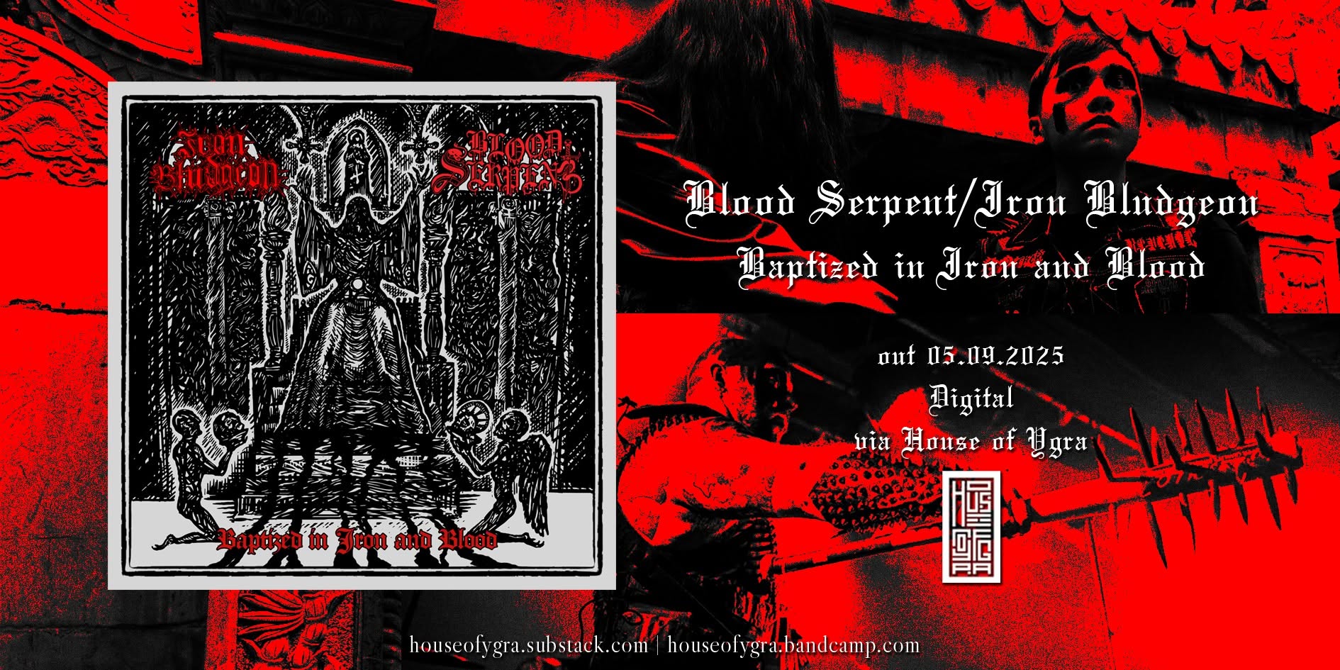 Album Blood Serpent/Iron Bludgeon - Split
