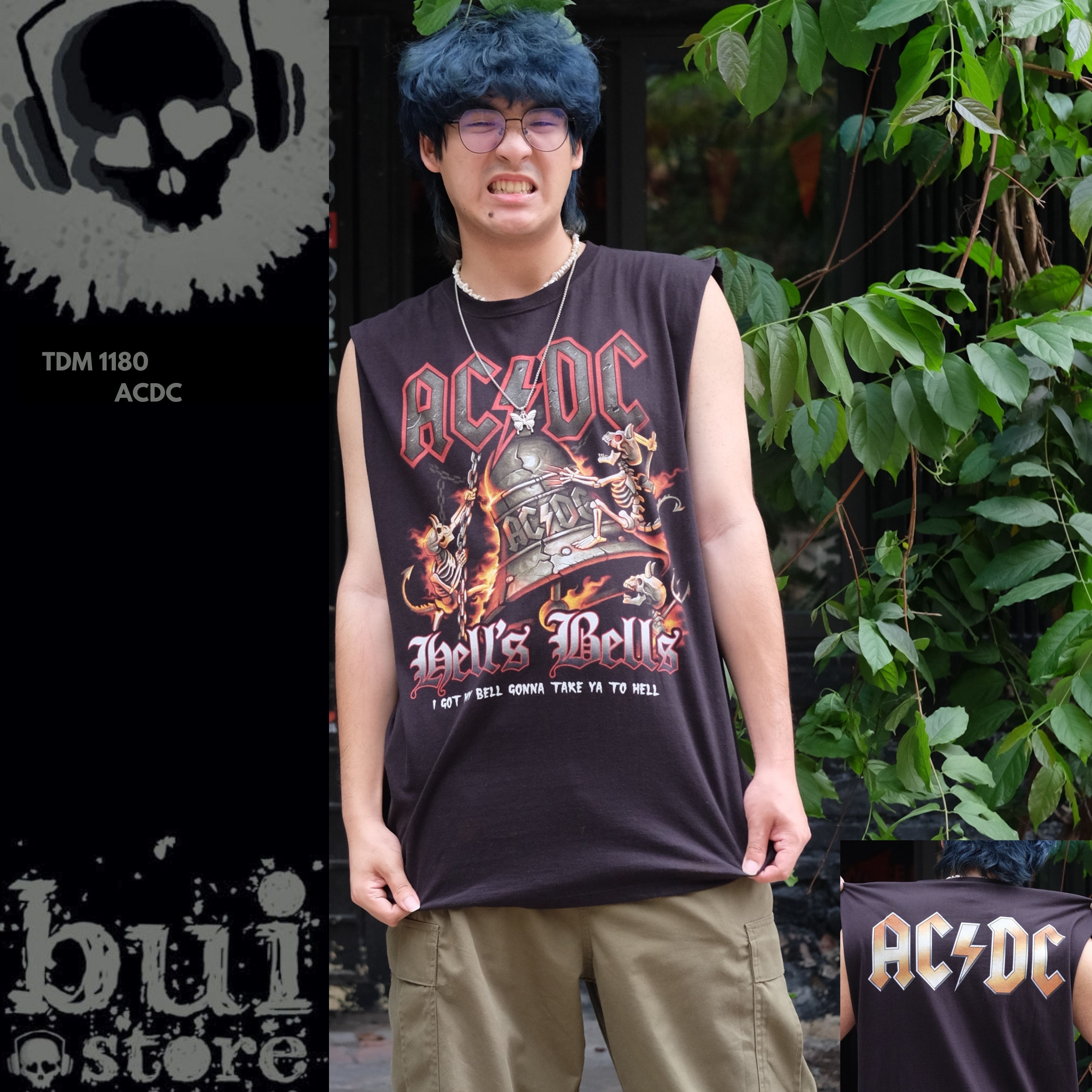 Áo Rock: áo không tay ACDC TDM 1180