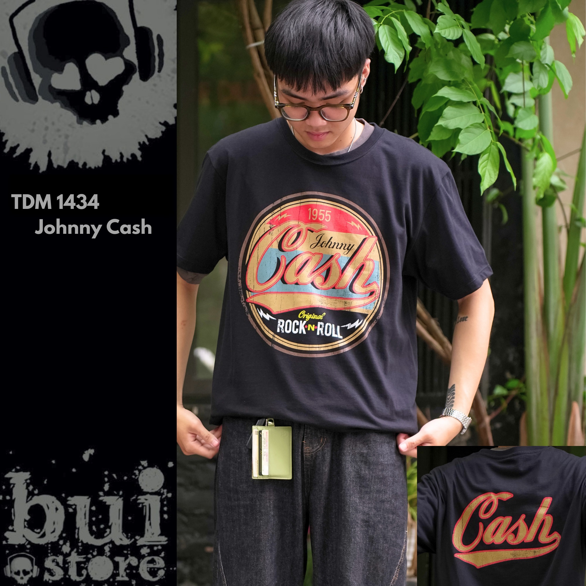 Áo Rock: áo phông Johnny Cash TDM 1434