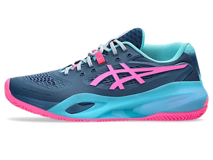 Giày Asics Gel Resolution X Padel M Blue/H Pink - Main Image