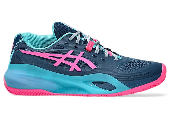 Giày Asics Gel Resolution X Padel M Blue/H Pink