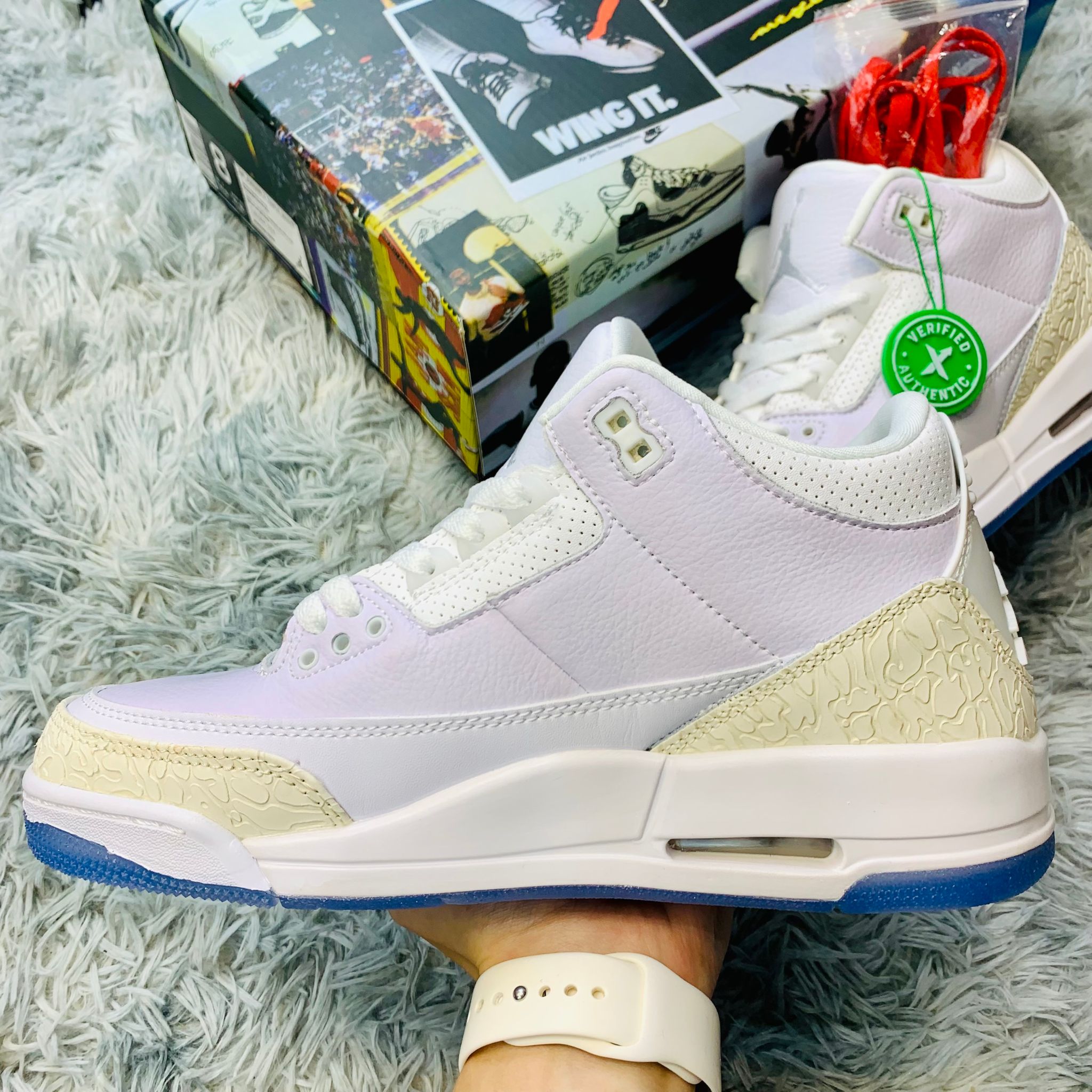 Jordan 3 Pure White Siêu Cấp (ORDER)