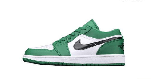 Giày Jordan 1 Low Pine Green / Xanh Trắng Đen (ORDER)
