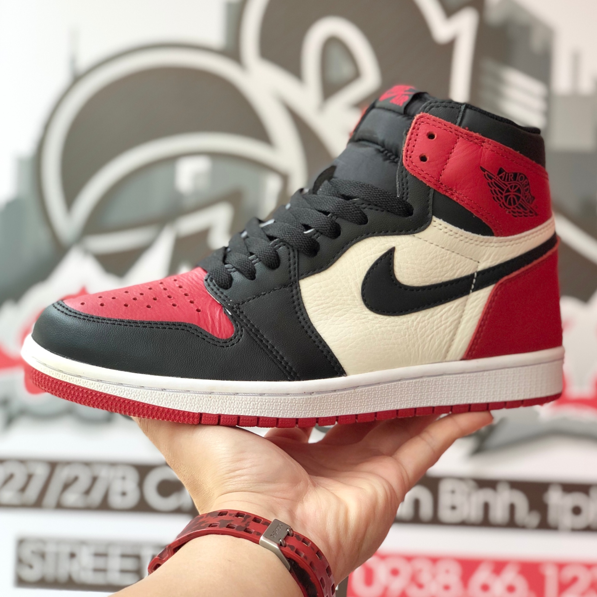 GIÀY JORDAN 1 HIGH BRED TOE HÀNG BEST (ORDER)