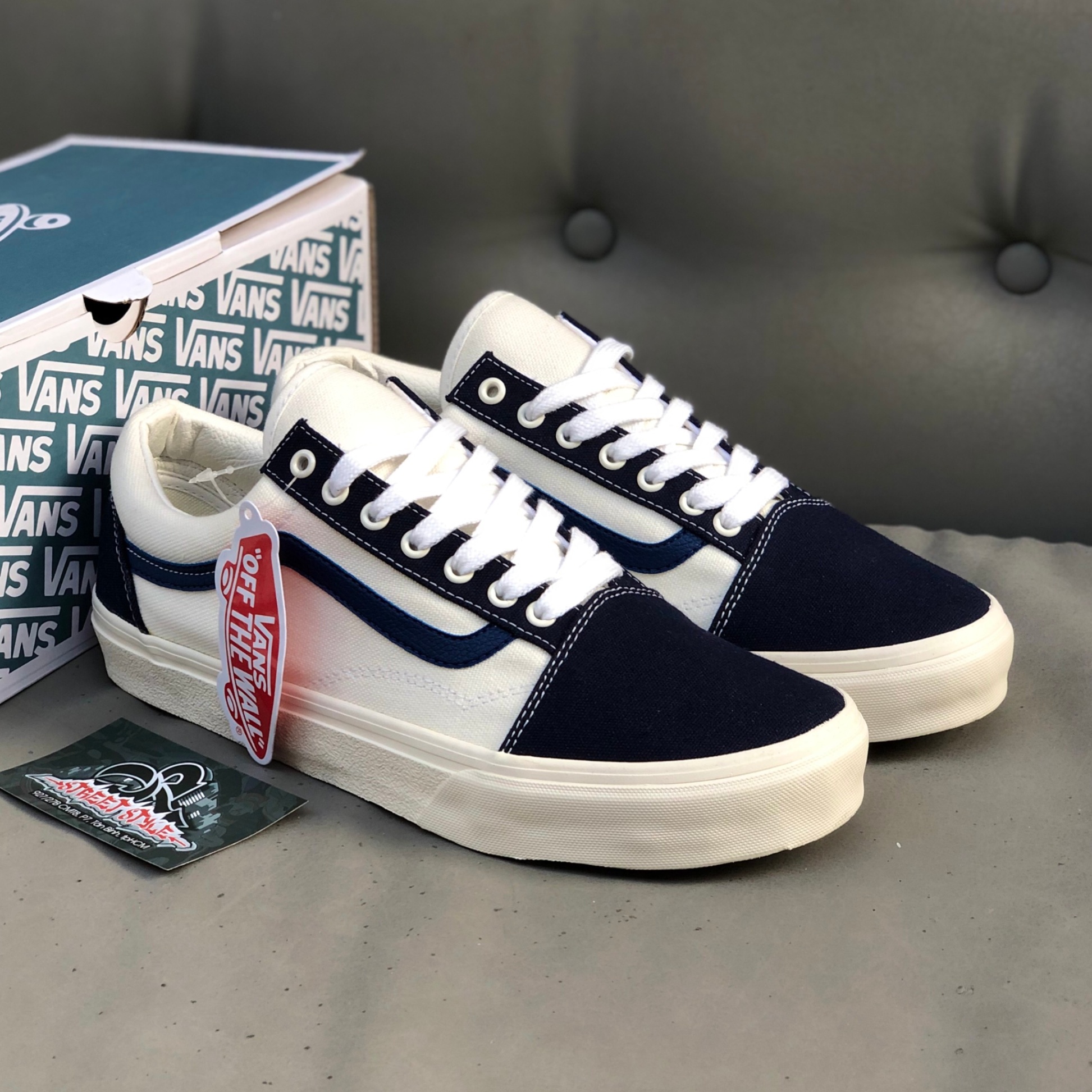 Giày Vans Old Skool Navy Canvas (CÓ SẵN) - Main Image