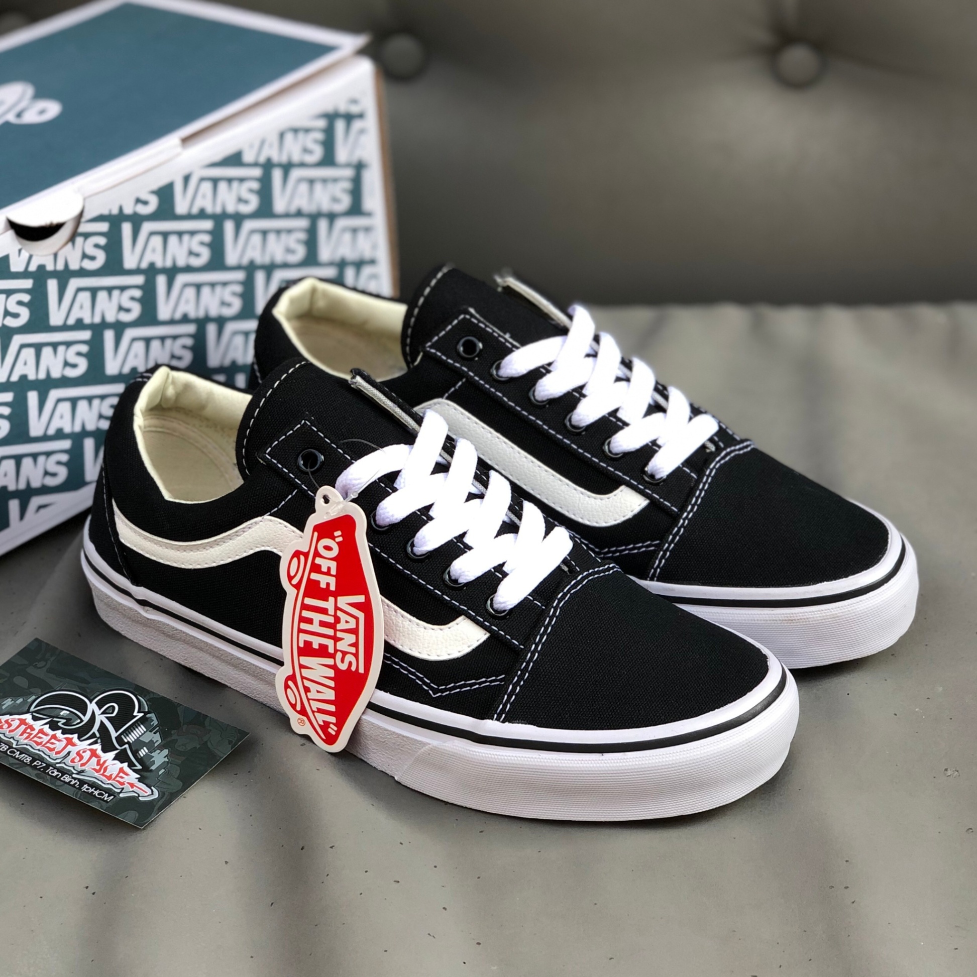 Giày Vans Vans Old Skool Trainers Giày Vans Old Skool Black And
