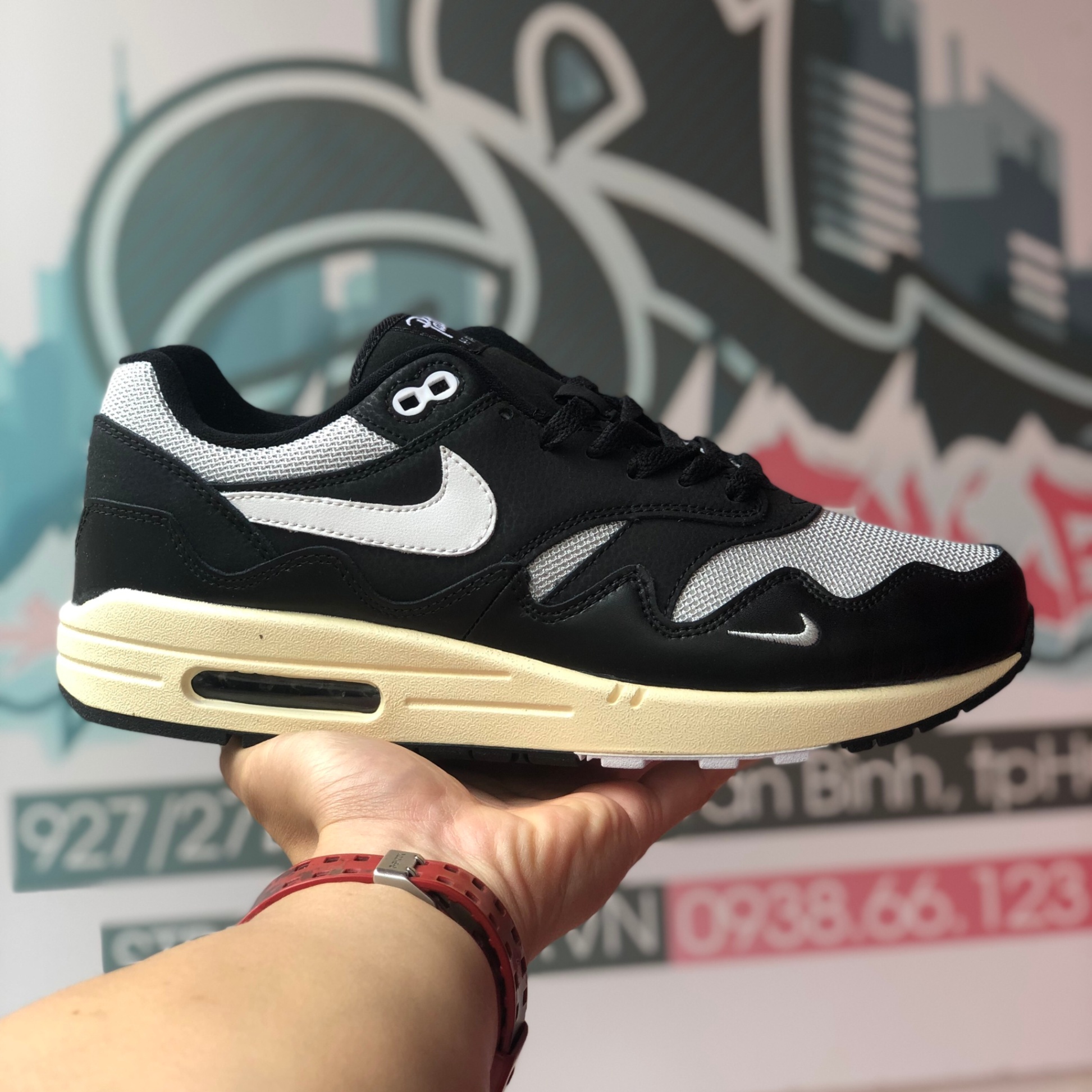 Air Max 1 x Patta ‘Black’ - Đen Trắng (ORDER)