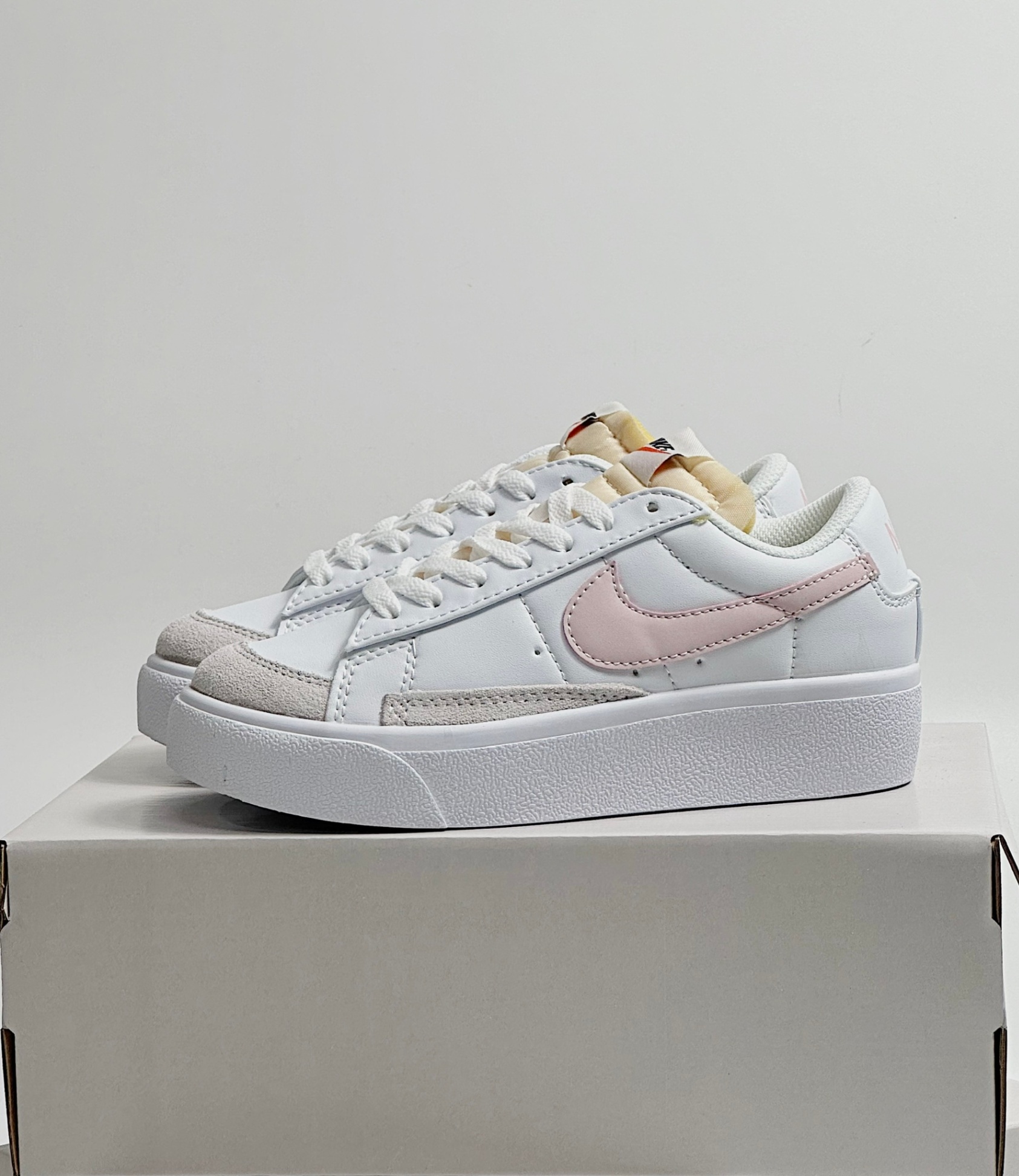 Giày Nike Blazer Low Platform ‘Pink Glaze’ - Trắng Hồng (ORDER)