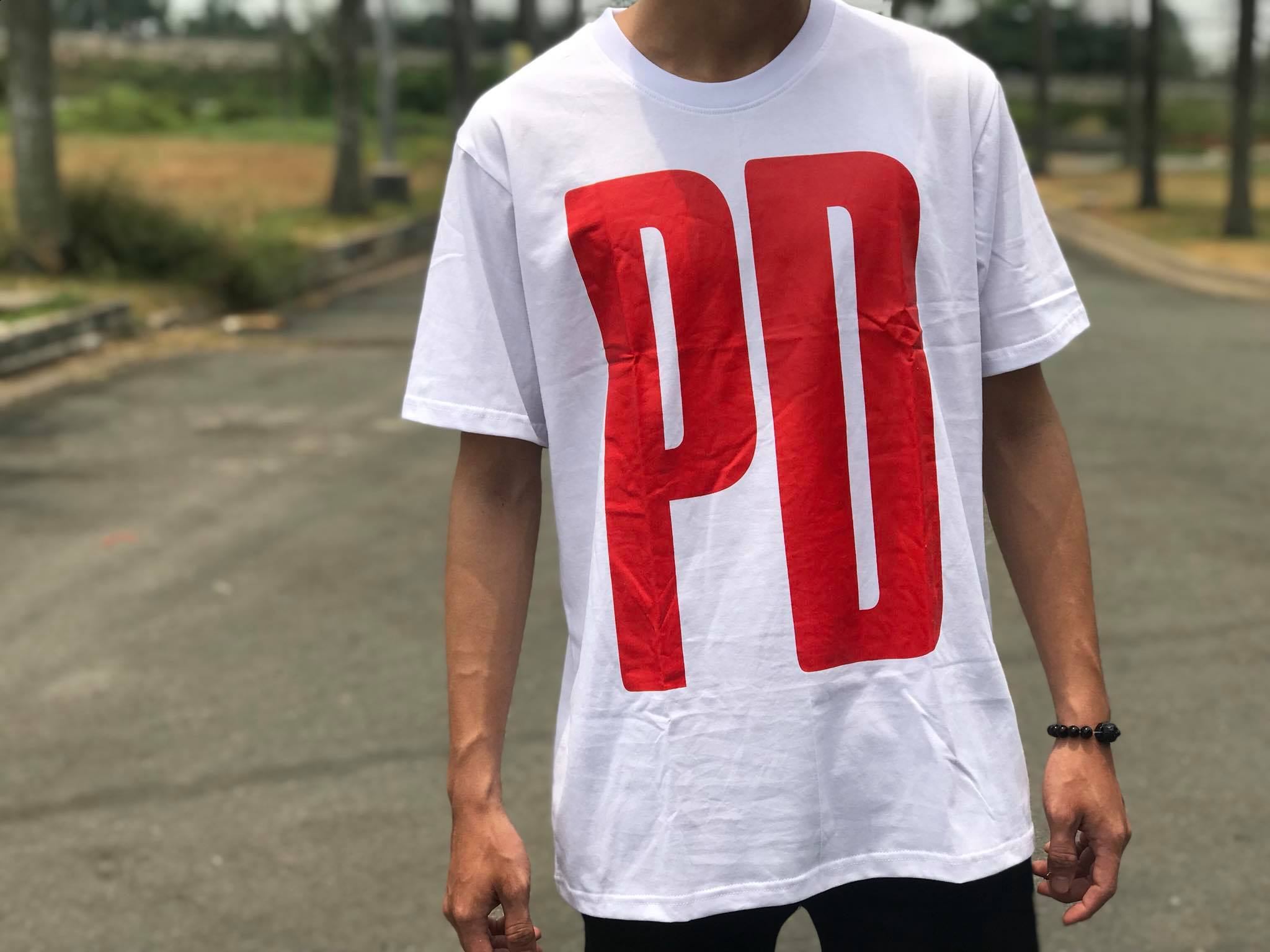 POPULAR DENAMD BASIC PD OVERSIZED T-SHIRT IN WHITE