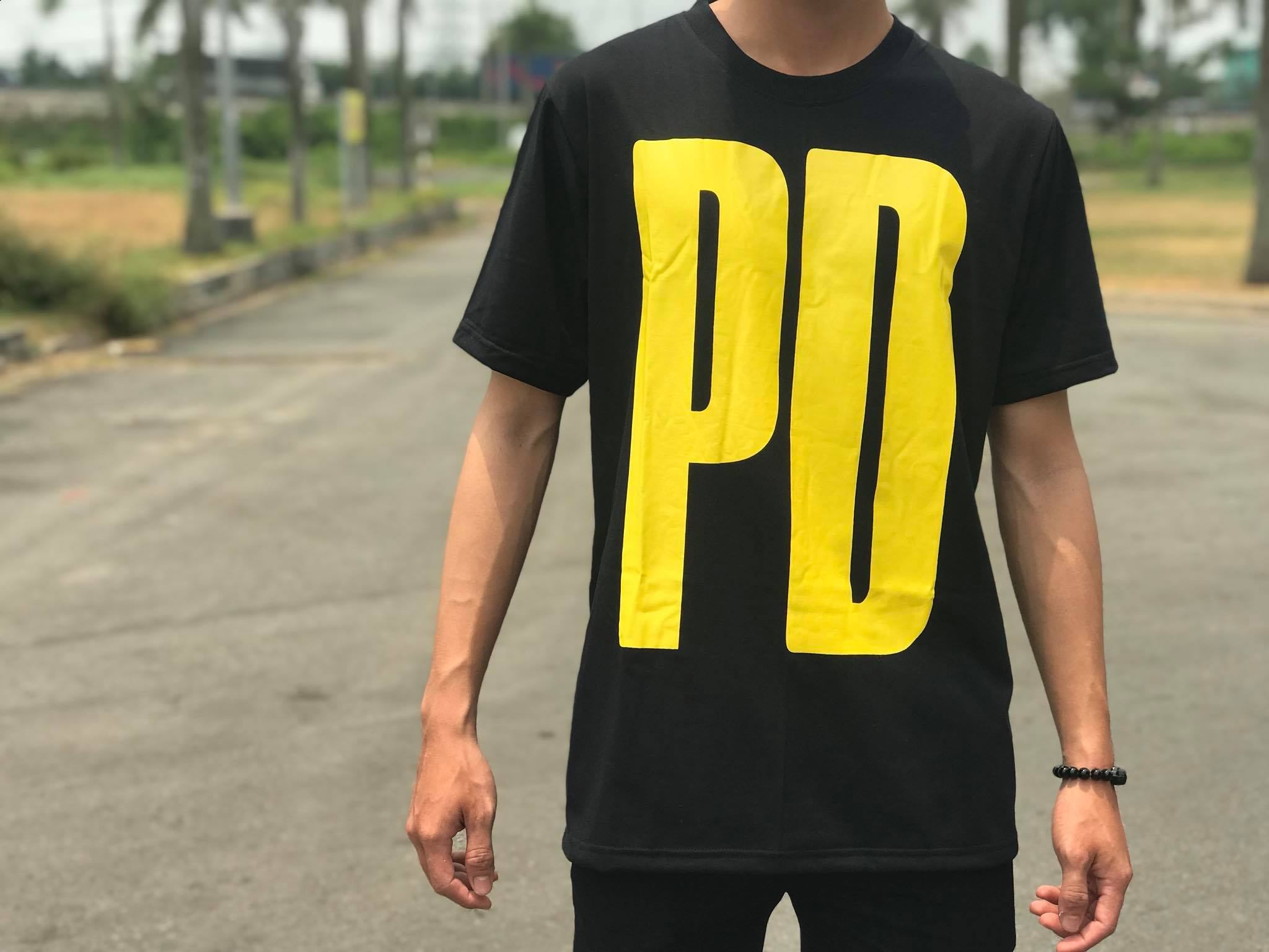 POPULAR DENAMD BASIC PD OVERSIZED T-SHIRT IN BLACK