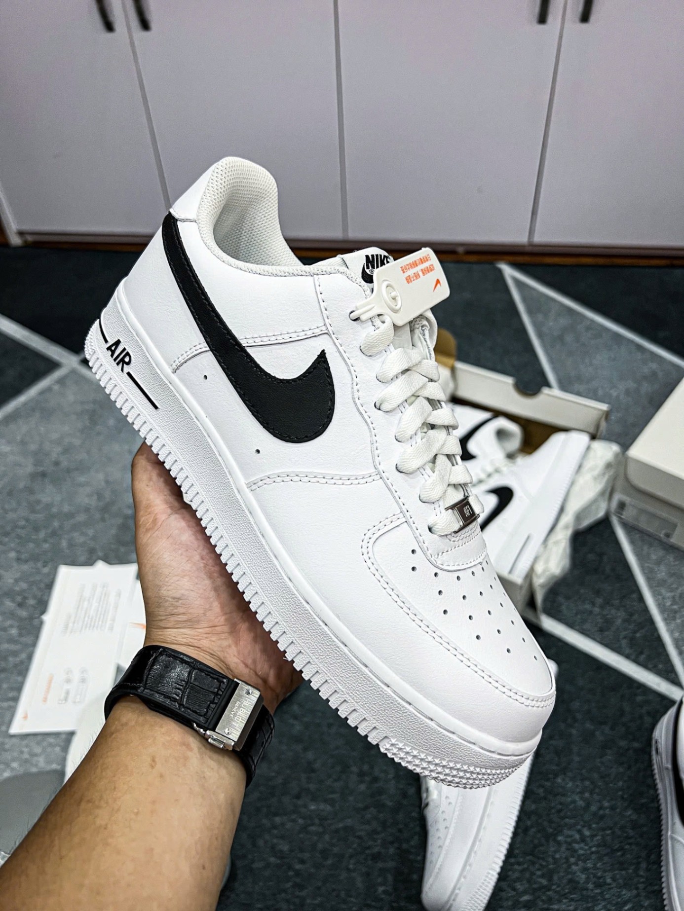 Giày Nike Air Force Low White Black 2020 (ORDER)