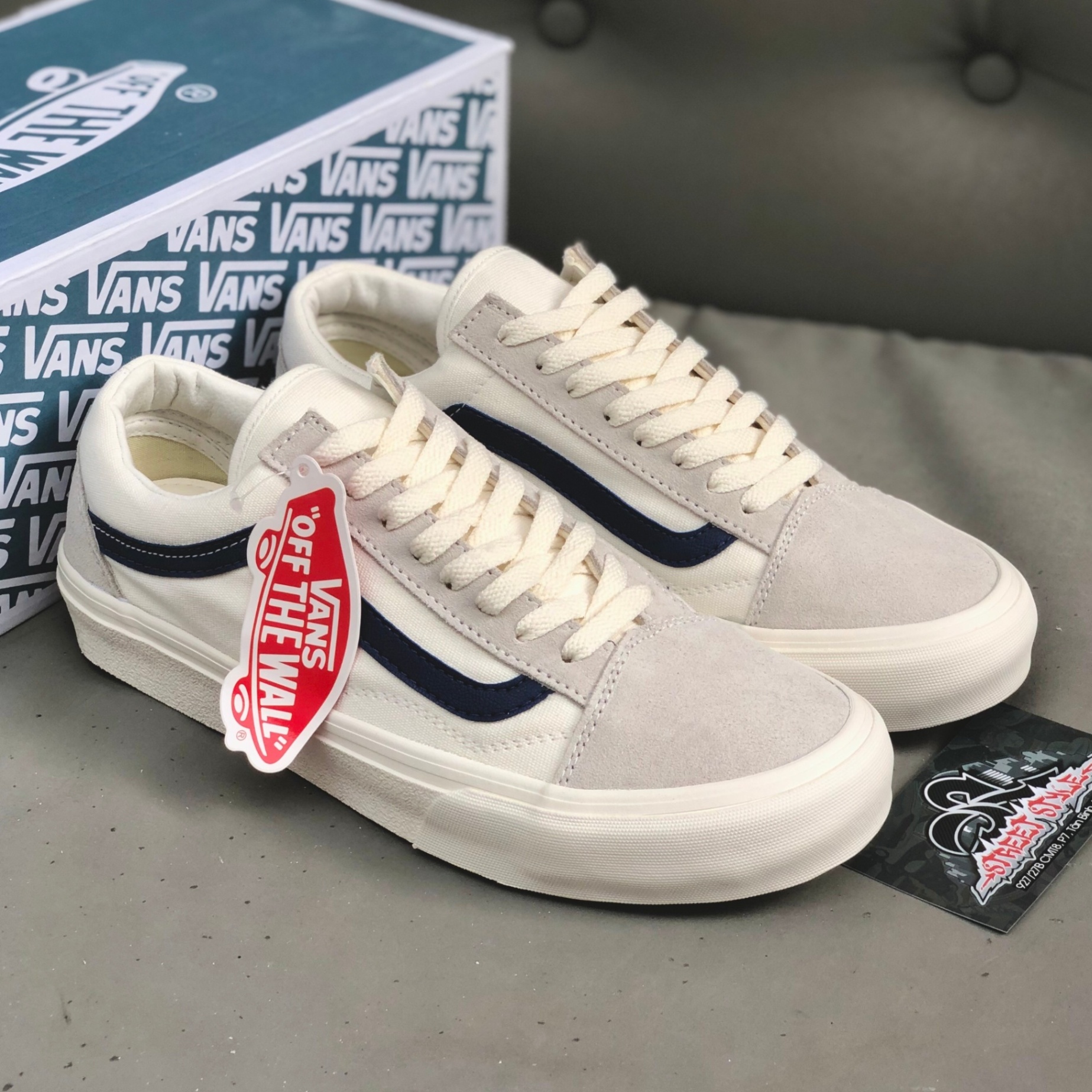 THANH LÝ Giày Vans Old Skool White Navy