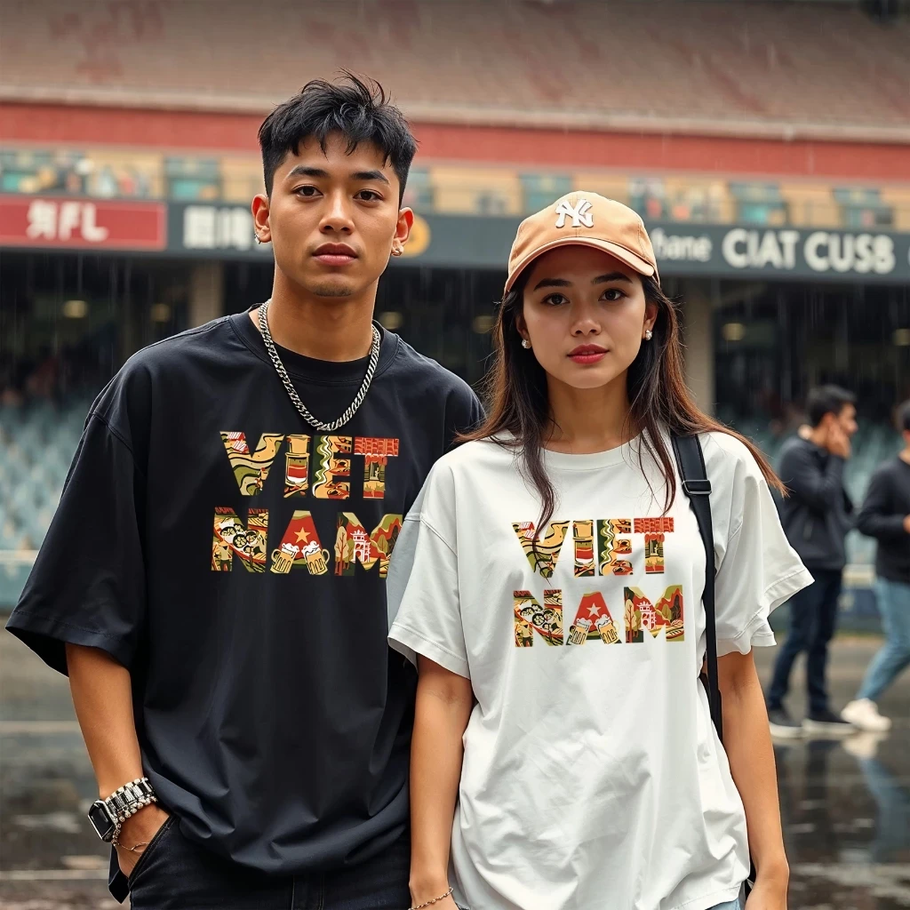 Áo Thun Việt Nam Tay Ngắn In Hình Việt Nam Nghệ Thuật ATVN06 100% Cotton Oversized Nhiều Màu