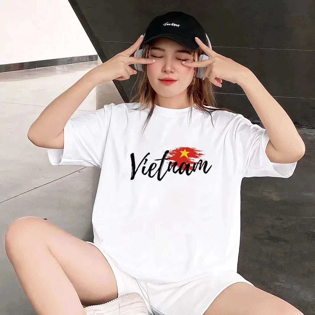 Áo Thun Việt Nam Tay Ngắn In Hình Việt Nam Thư Pháp Lá Cờ ATVN12 100% Cotton Oversized Nhiều Màu