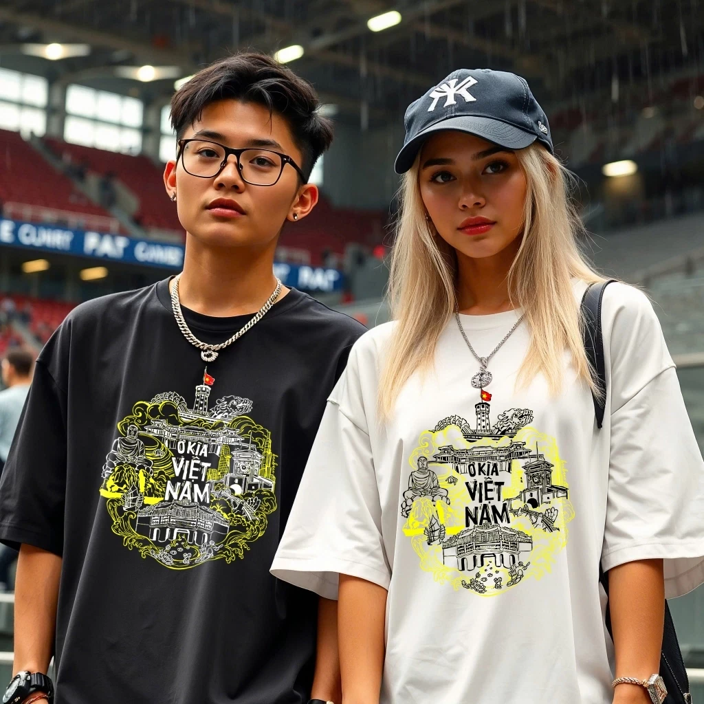 Áo Thun Việt Nam Tay Ngắn Ơ Kìa Việt Nam ATVN19. 100% Cotton Oversized Nhiều Màu