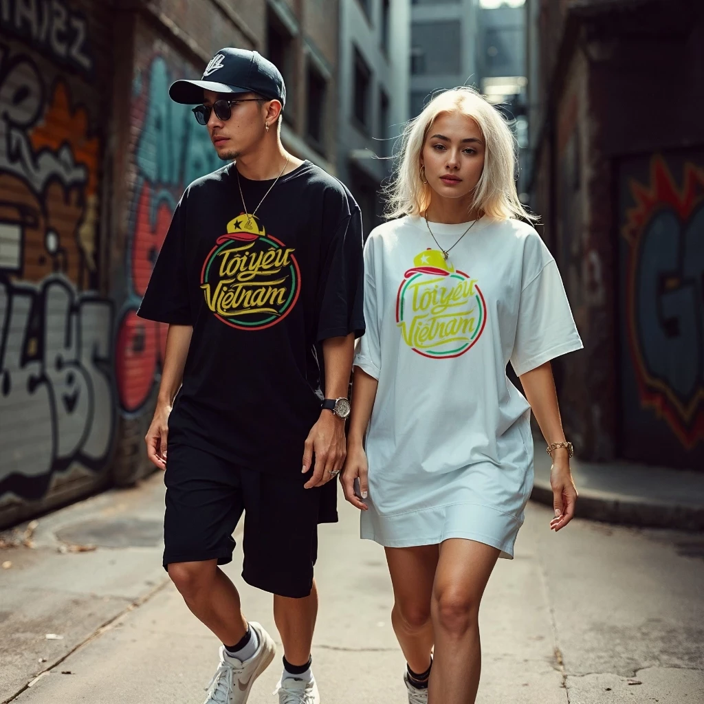 Áo Thun Việt Nam Tay Ngắn In Hình Tôi Yêu Việt Nam ATVN07 100% Cotton Oversized Nhiều Màu