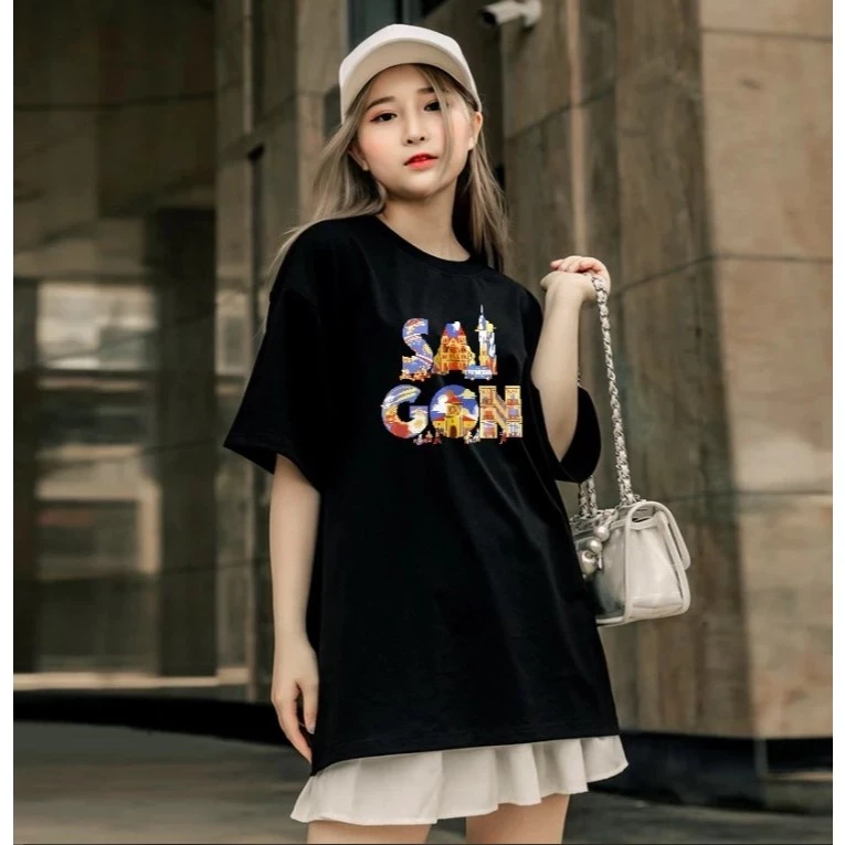 Áo Thun Việt Nam Tay Ngắn Sài Gòn Nghệ Thuật ATVN14 100% Cotton Oversized Nhiều Màu