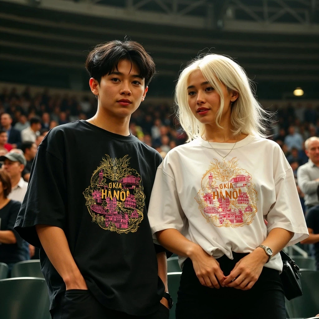 Áo Thun Việt Nam Tay Ngắn In Hình Ở Kìa Hà Nội ATVN15 100% Cotton Oversized Nhiều Màu