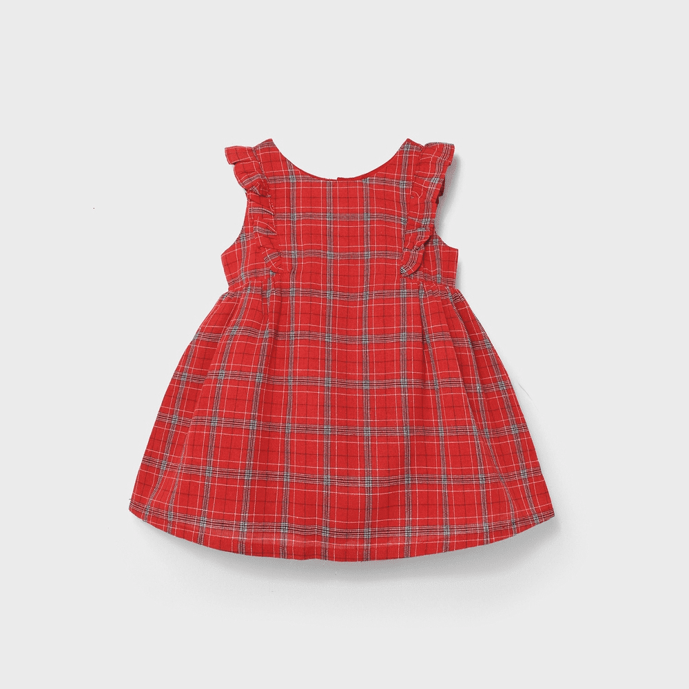 Váy trẻ em phong cách dễ thương hiện đại vải voan hoạ tiết chấm bi cho bé