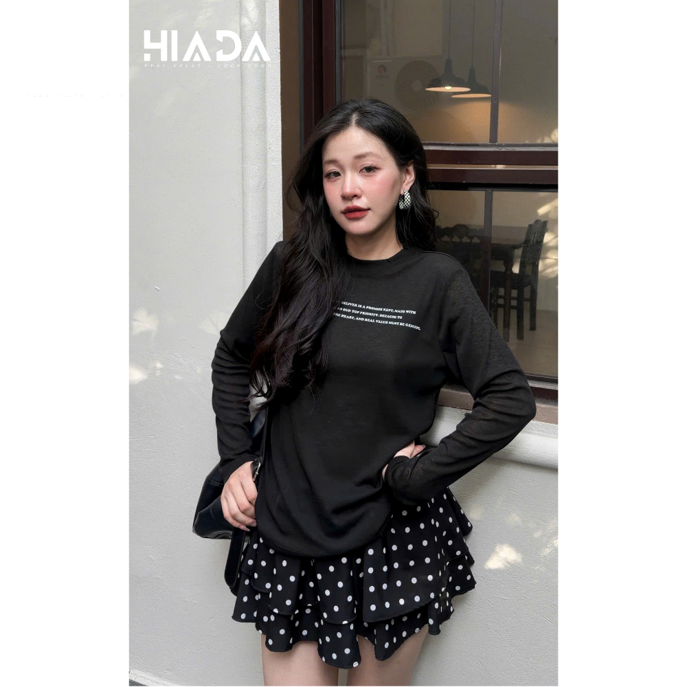 Áo Thun Sương Dài Tay In Lụa [ HIADA 37 ]