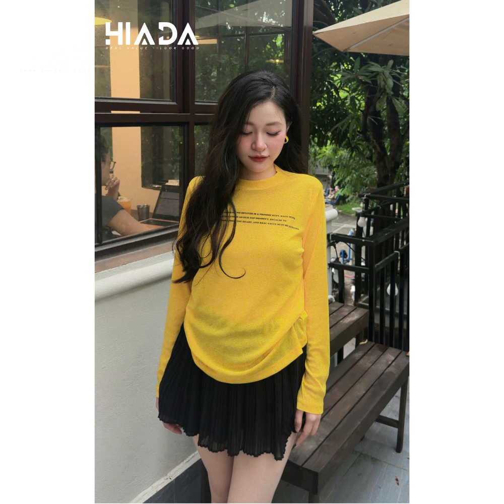 Áo Thun Sương Dài Tay In Lụa [ HIADA 37 ]