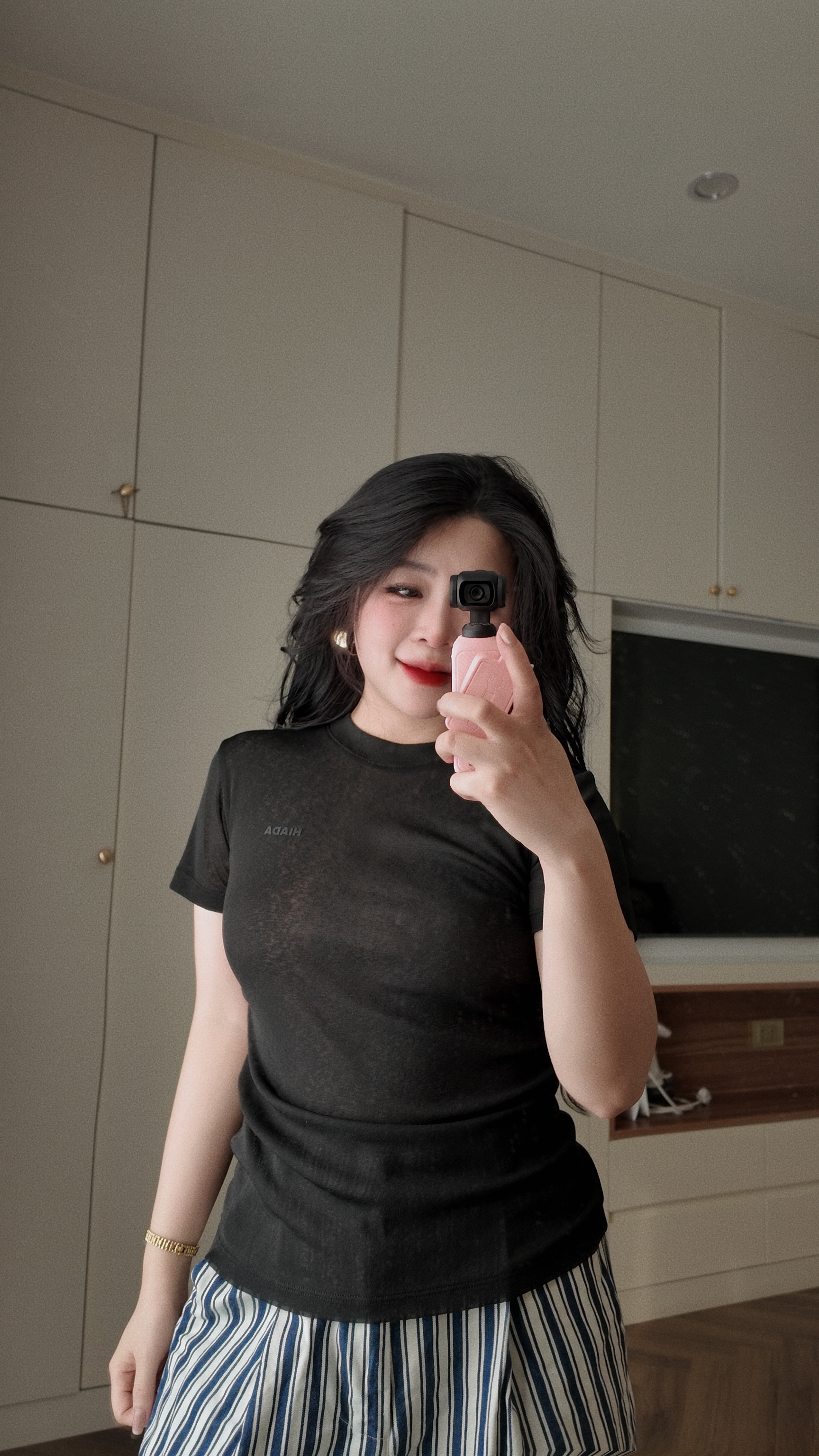 Áo Thun Ôm Body Chất Liệu Thun Sương Thoáng Mát HIADA 22