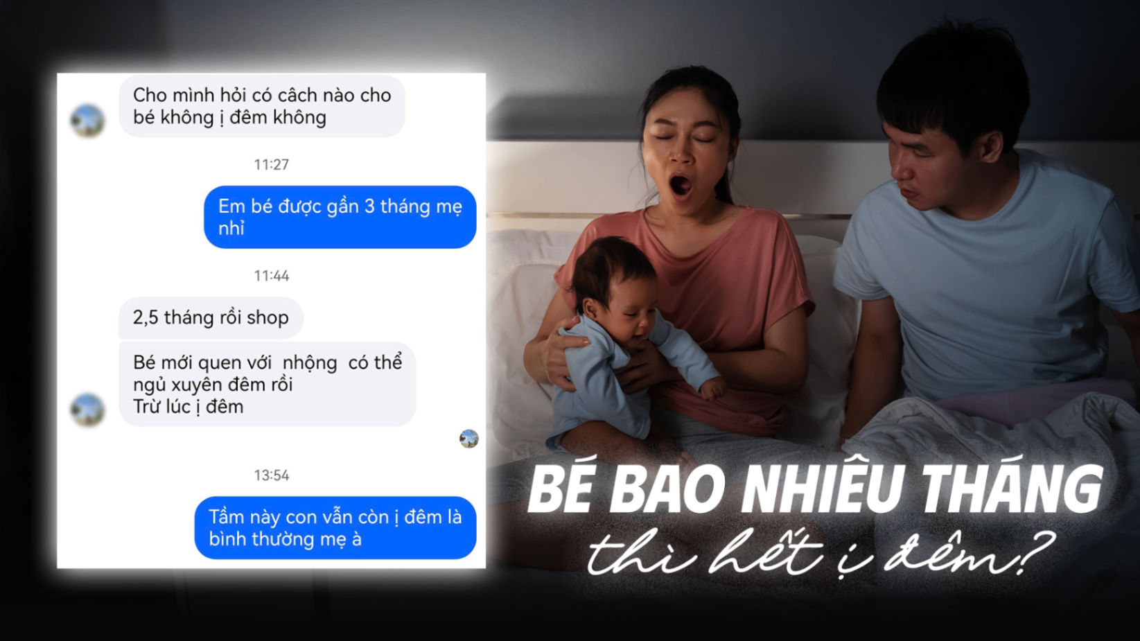 Thường mấy tháng thì con không còn ị đêm nữa?