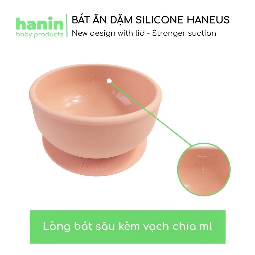 Bát Ăn Dặm Monee Silicone 150ml kèm đế nhựa
