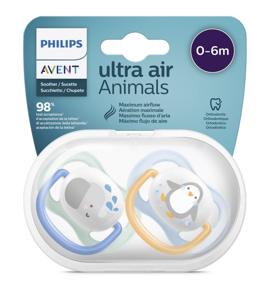 Ti giả Avent Soft/Ultra Air 0-6m/6-18m Cho Bé [Loại Thường/ Phản Quang]