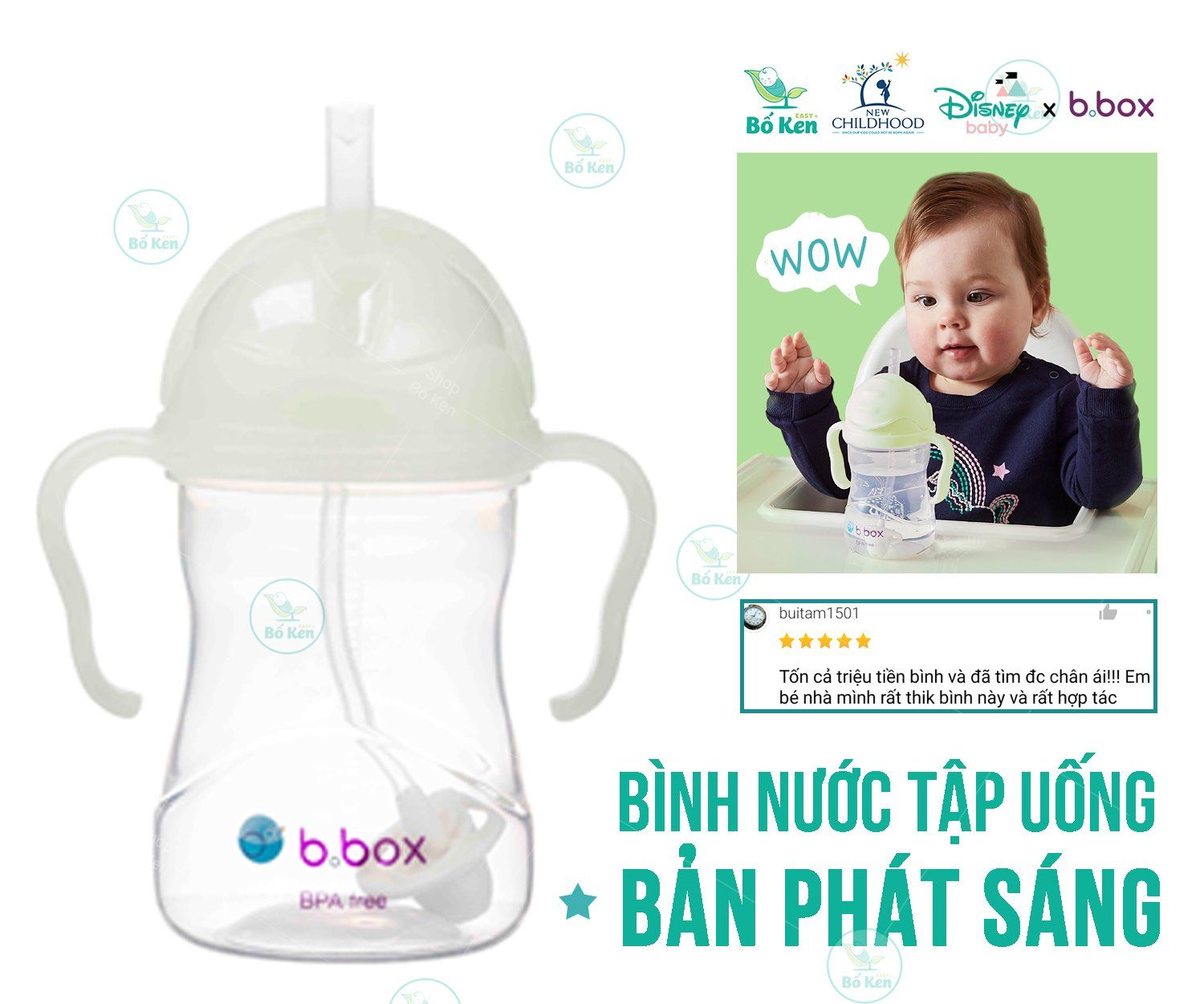 Bình Nước BBOX 360 Độ Cho Bé Tập Uống Nước