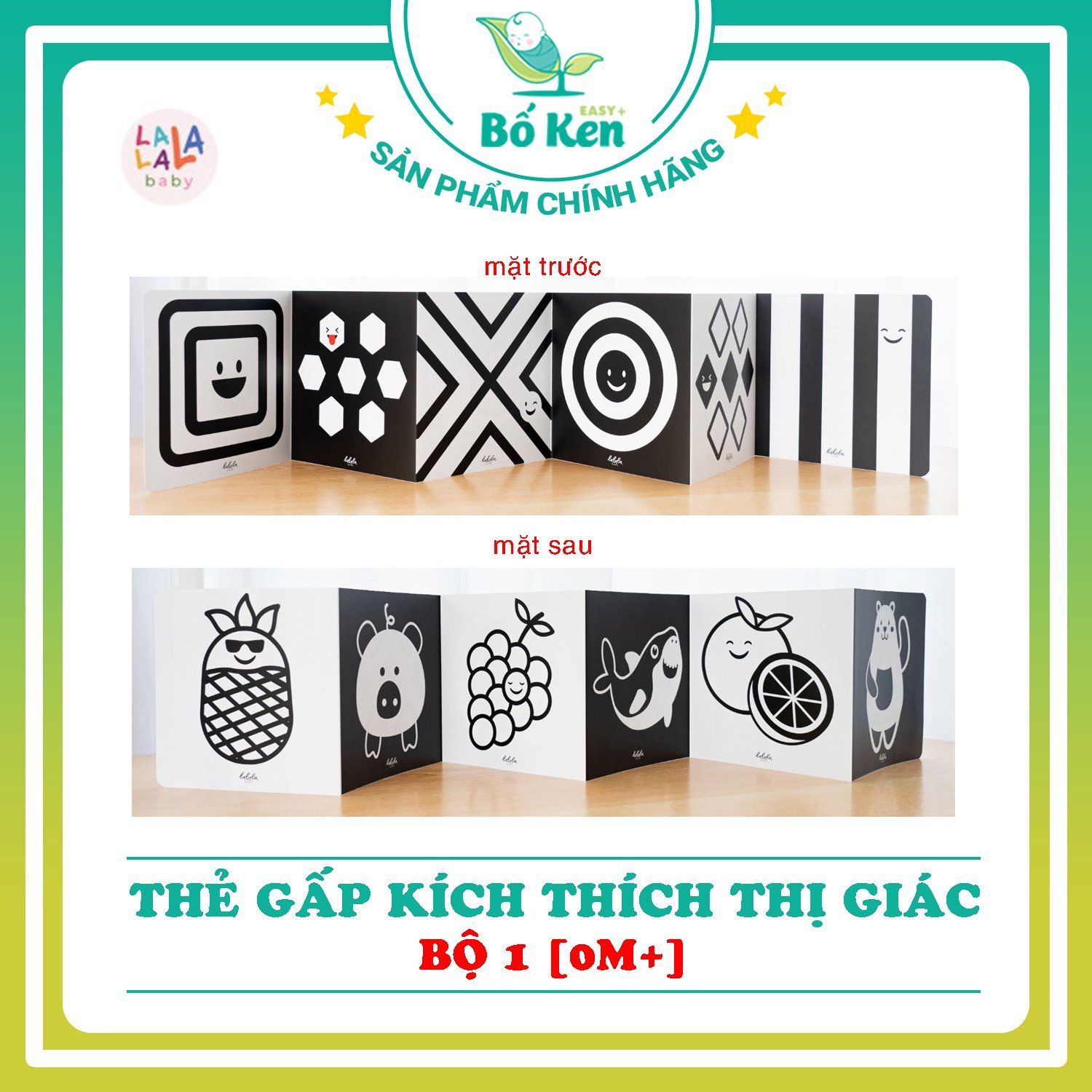 Bộ Thẻ Kích Thích Thị Giác Giúp Bé Phát triển Toàn Diện [Chuẩn Phương Pháp Montessori] [Decal và Thẻ Gấp]