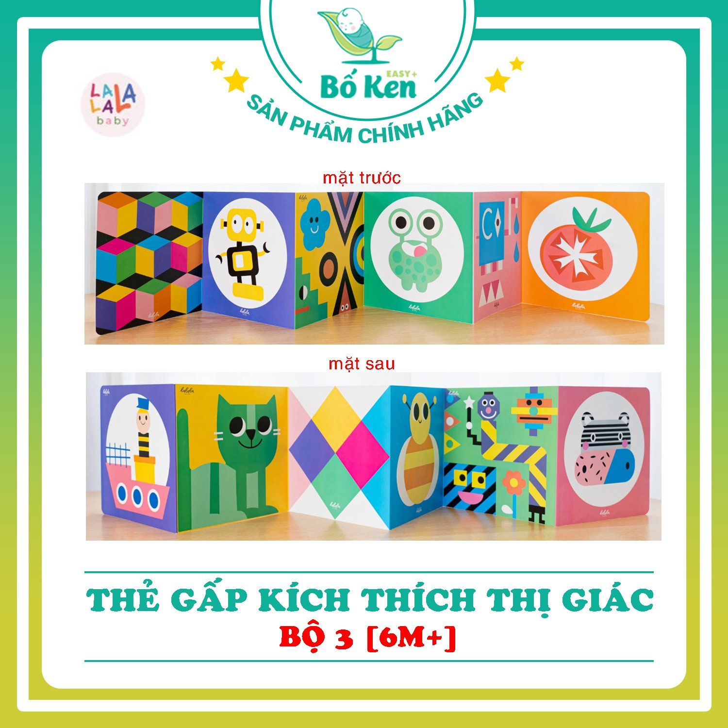 Bộ Thẻ Kích Thích Thị Giác Giúp Bé Phát triển Toàn Diện [Chuẩn Phương Pháp Montessori] [Decal và Thẻ Gấp]