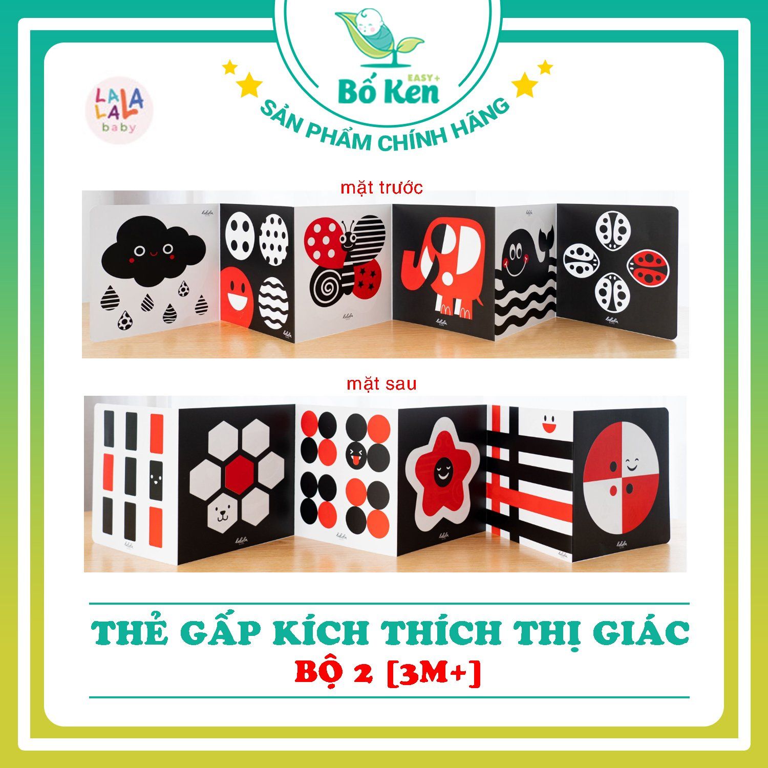 Bộ Thẻ Kích Thích Thị Giác Giúp Bé Phát triển Toàn Diện [Chuẩn Phương Pháp Montessori] [Decal và Thẻ Gấp]