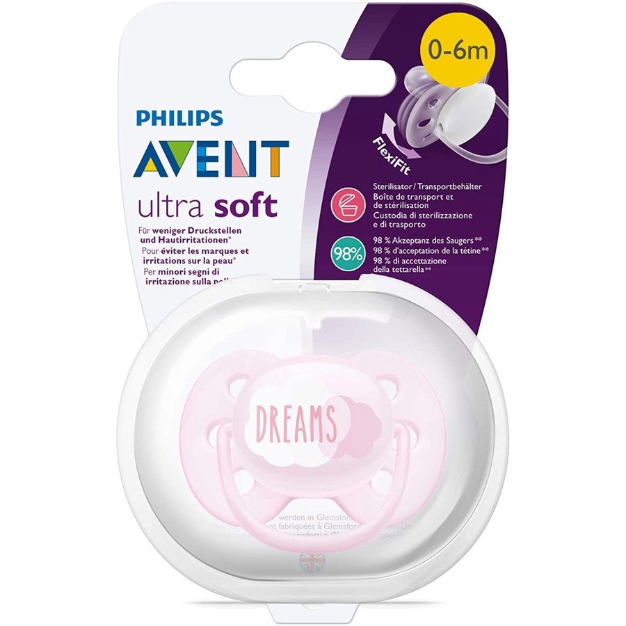 Ti giả Avent Soft/Ultra Air 0-6m/6-18m Cho Bé [Loại Thường/ Phản Quang]