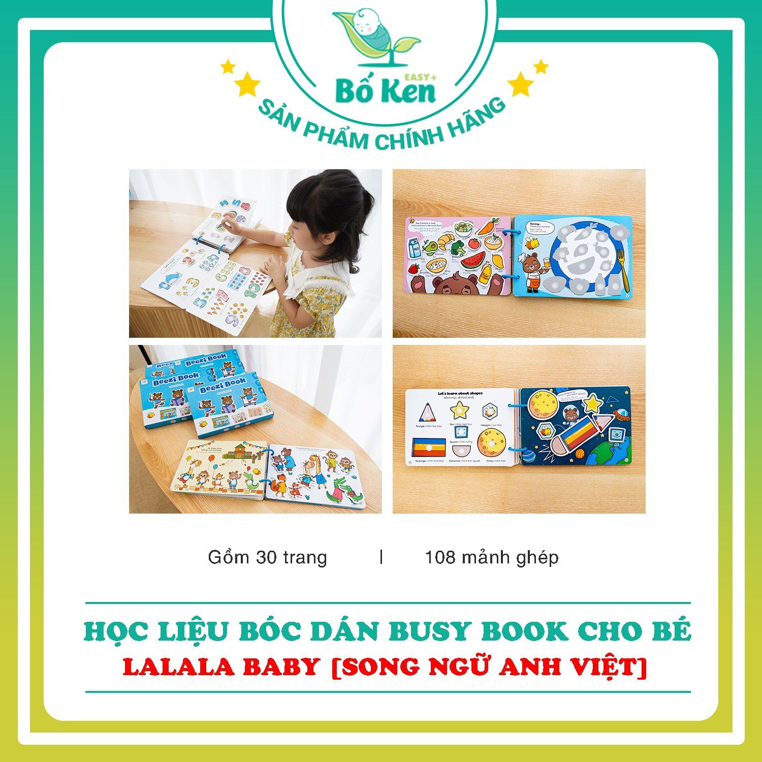 Học liệu bóc dán busy book - Lalababy