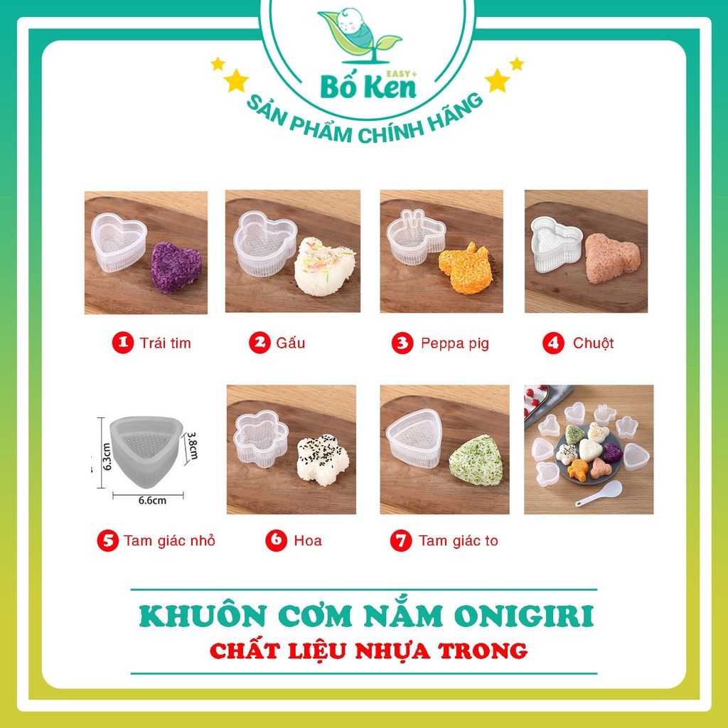 Khuôn Cơm Nắm Nhựa Trong Nhiều Hình