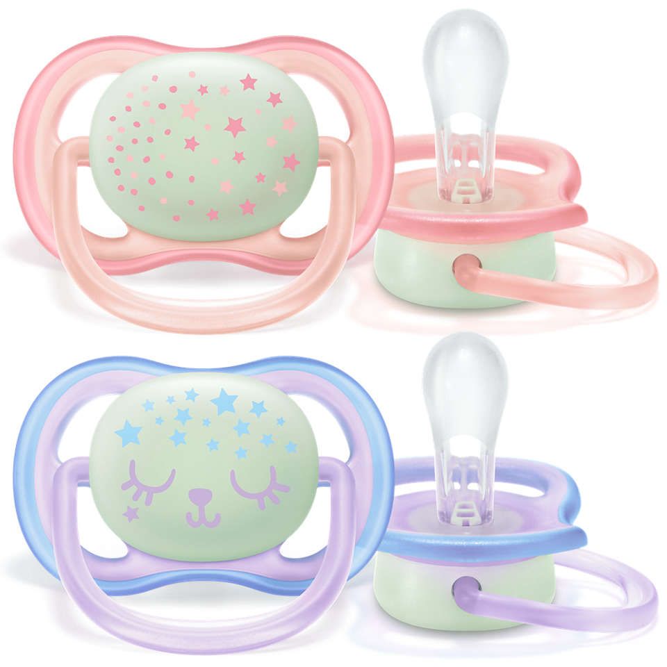 Ti giả Avent Soft/Ultra Air 0-6m/6-18m Cho Bé [Loại Thường/ Phản Quang]