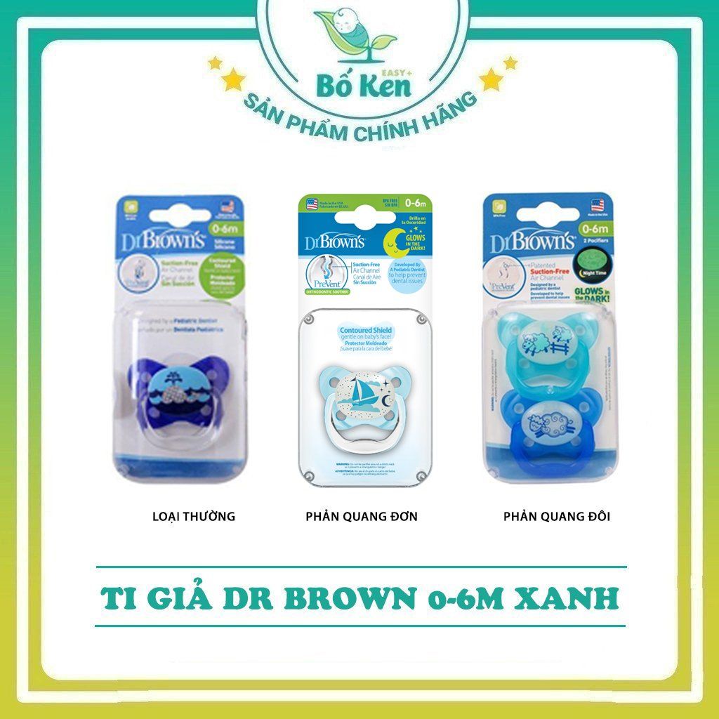 TI GIẢ DR BROWN'S ĐƠN 0-6 - Xanh PQ (11008)- 179k