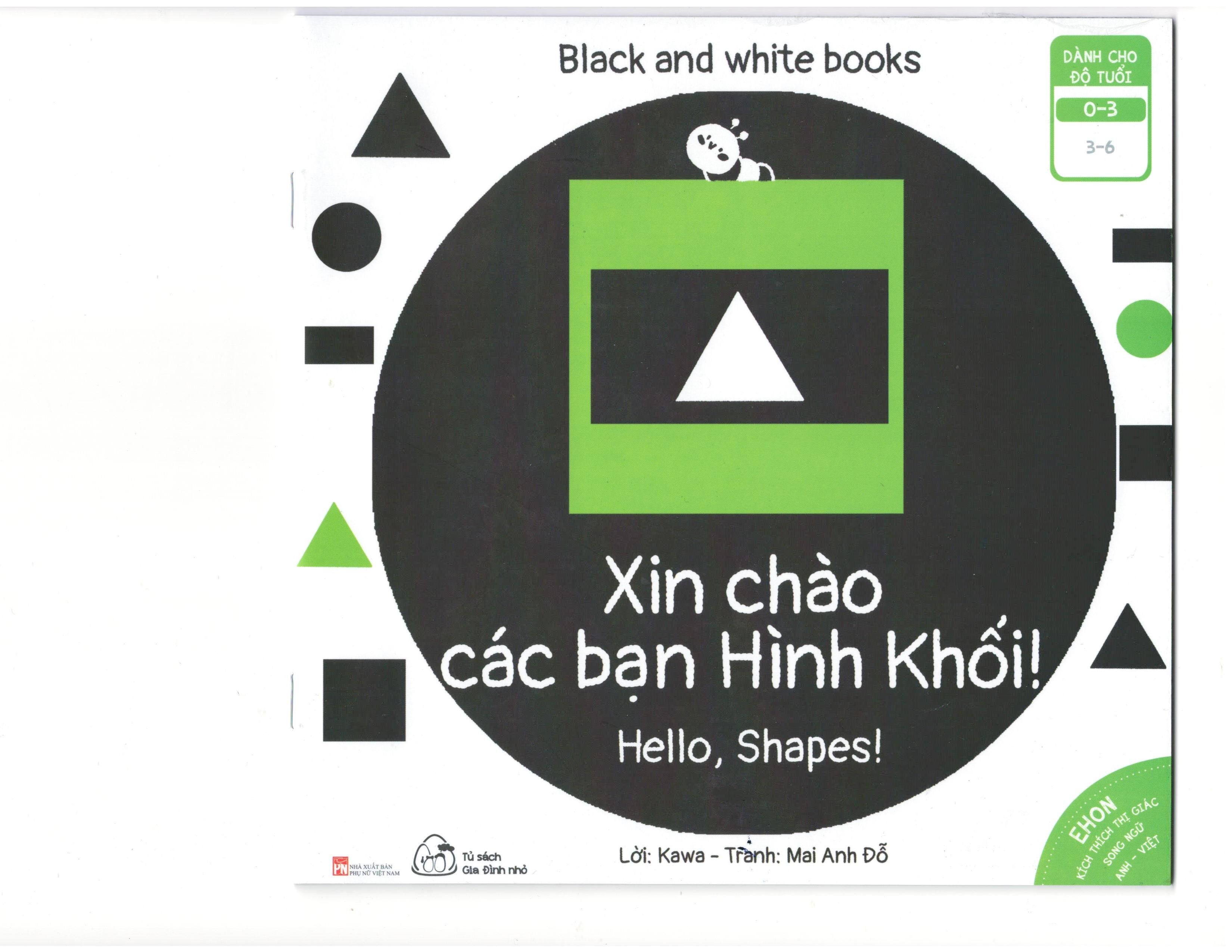 Sách Ehon [Black and White books - 6 cuốn - Kích thích thị giác - Song ngữ]