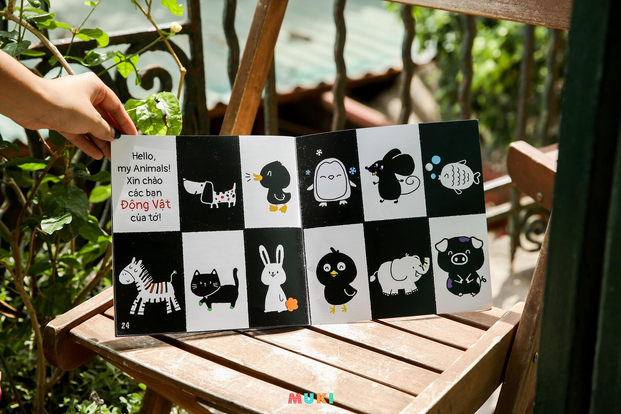 Sách Ehon [Black and White books - 6 cuốn - Kích thích thị giác - Song ngữ]