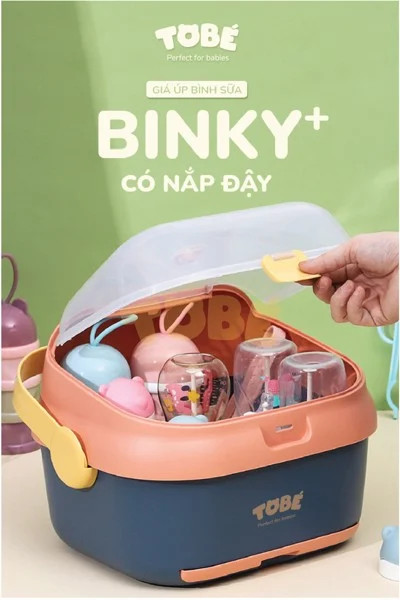 Giá úp bình sữa có nắp Binky PLUS Tobe